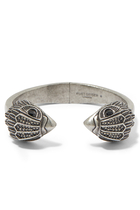 Eagle Head Open Cuff Bracelet, Brass